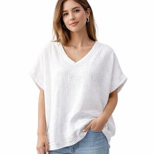 NWT Italian Gauze Cotton Top OS